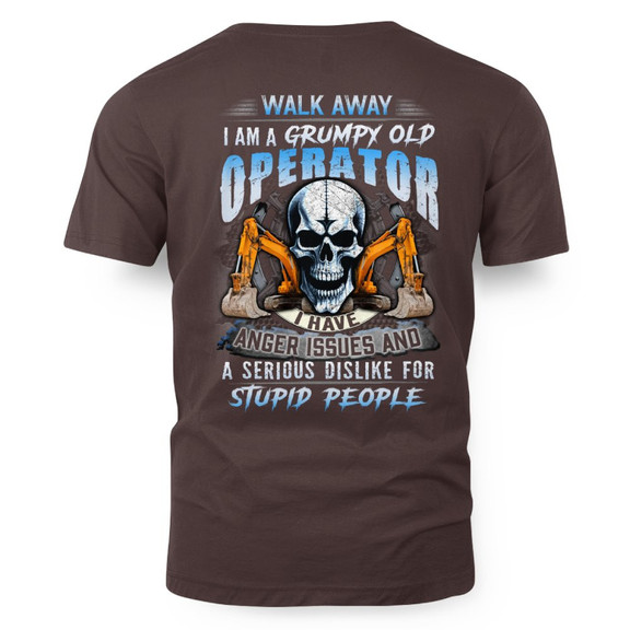 Grumpy Old Operator - Skull Attitude Work T-Shirt
