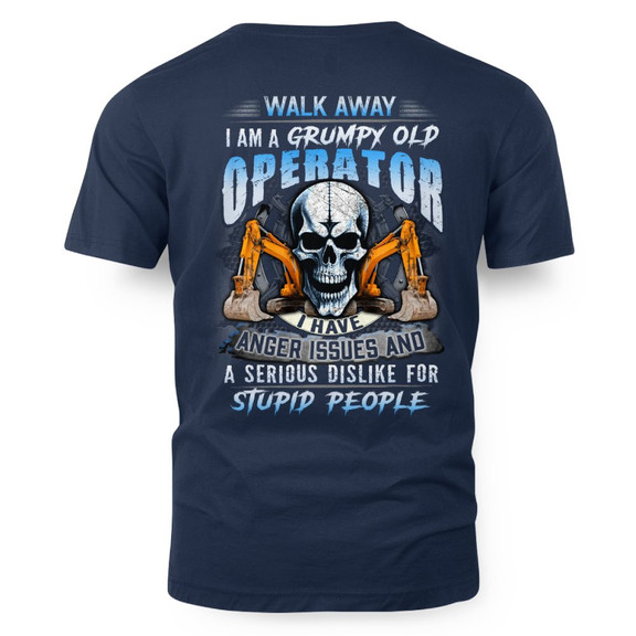 Grumpy Old Operator - Skull Attitude Work T-Shirt