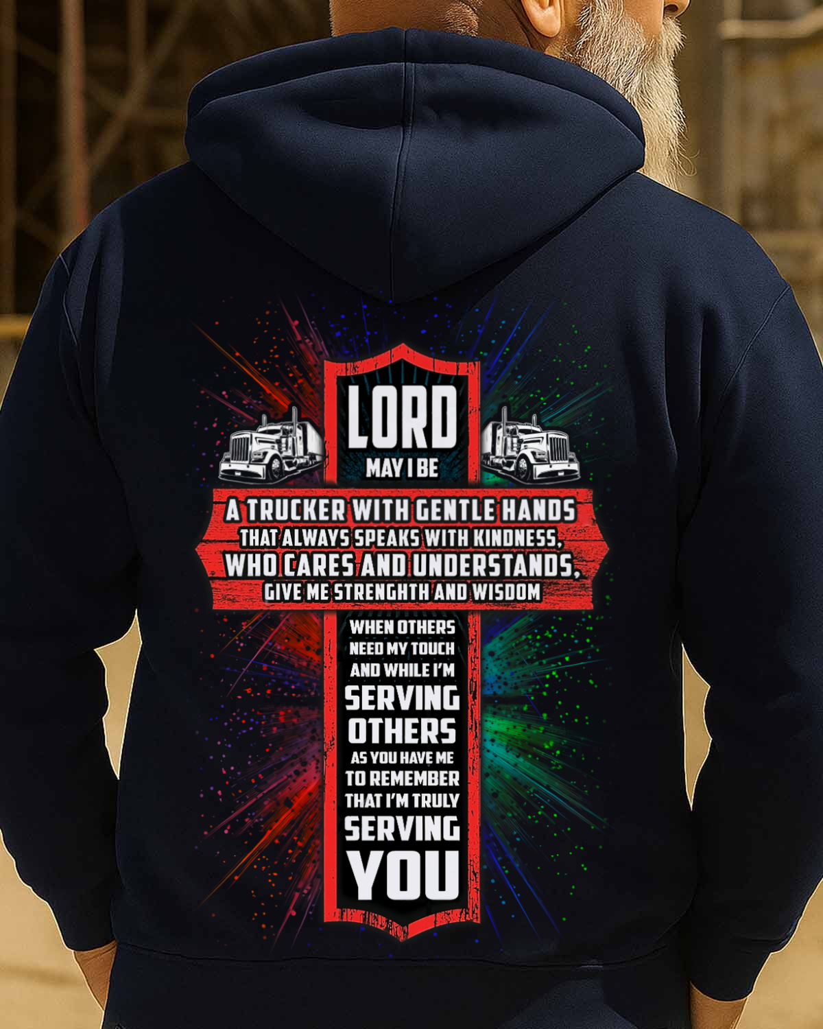 Lord Make Me A Trucker - Faith Workwear Hoodie