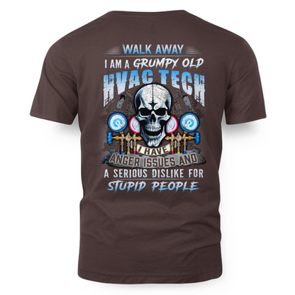 Grumpy Old HVAC Tech - Skull Attitude T-Shirt