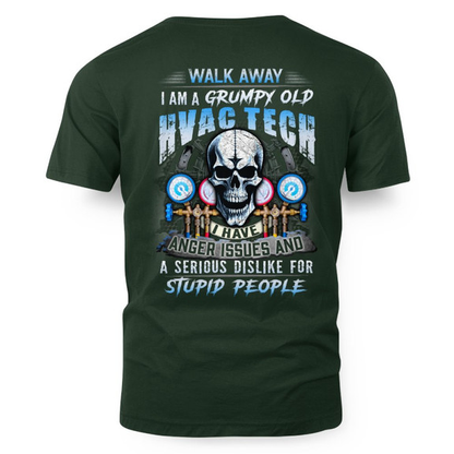 Grumpy Old HVAC Tech - Skull Attitude T-Shirt