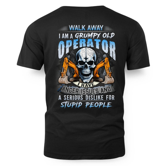 Grumpy Old Operator - Skull Attitude Work T-Shirt