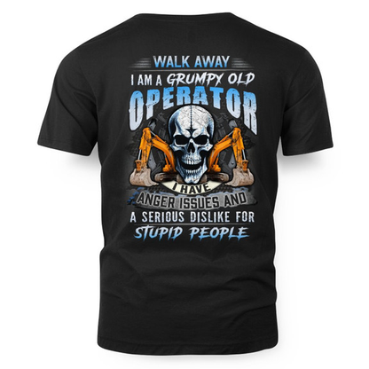 Grumpy Old Operator - Skull Attitude Work T-Shirt