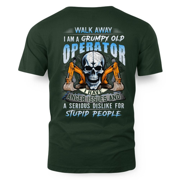 Grumpy Old Operator - Skull Attitude Work T-Shirt