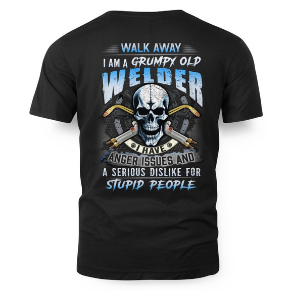 Grumpy Old Welder - Skull Anger Issues T-Shirt