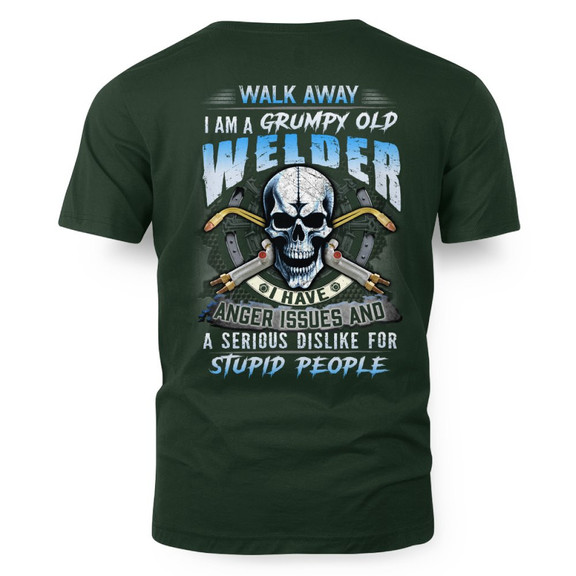 Grumpy Old Welder - Skull Anger Issues T-Shirt
