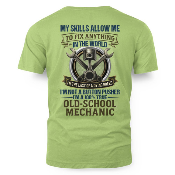 Old School Mechanic - Dying Breed Skills T-Shirt
