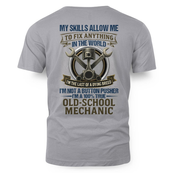 Old School Mechanic - Dying Breed Skills T-Shirt