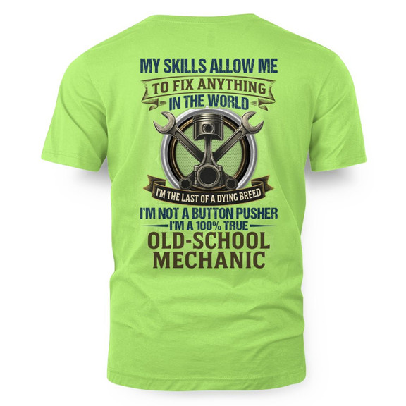 Old School Mechanic - Dying Breed Skills T-Shirt