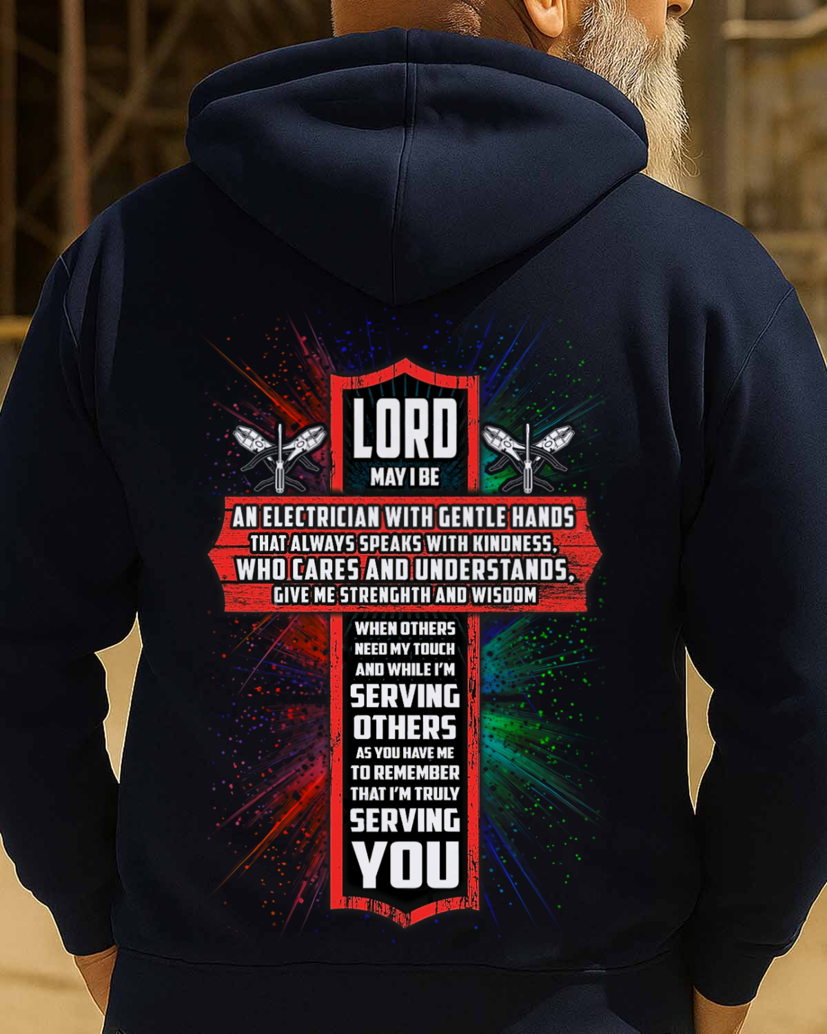 Lord Make Me An Electrician - Faith Workwear Hoodie