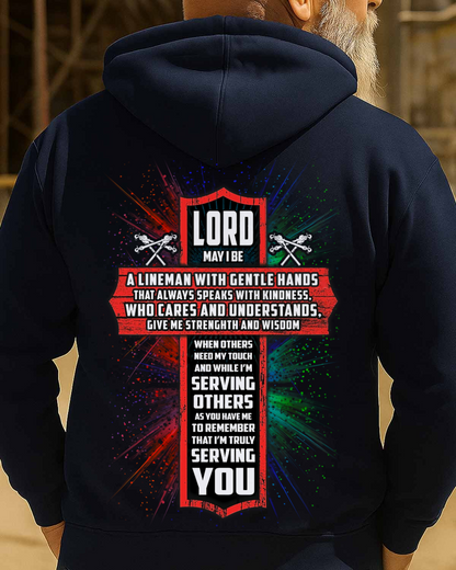 Lord Make Me A Lineman - Faith Workwear Hoodie