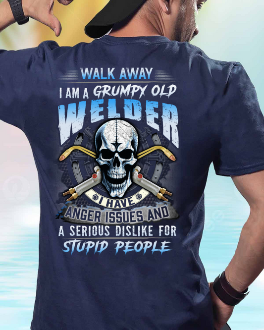 Grumpy Old Welder - Skull Anger Issues T-Shirt