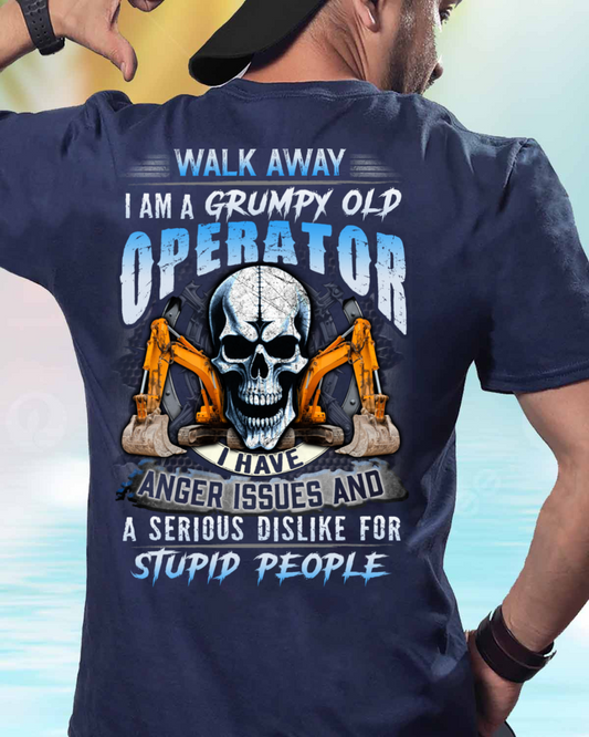 Grumpy Old Operator - Skull Attitude Work T-Shirt