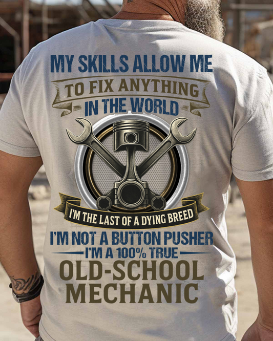 Old School Mechanic - Dying Breed Skills T-Shirt