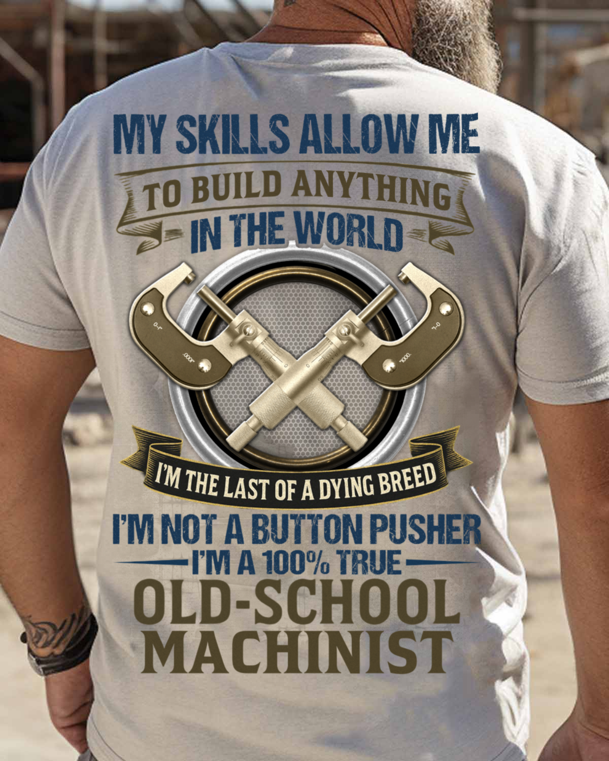 Old School Machinist - Dying Breed Skills T-Shirt